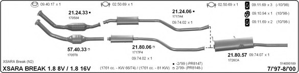 IMASAF 514000189 Exhaust System